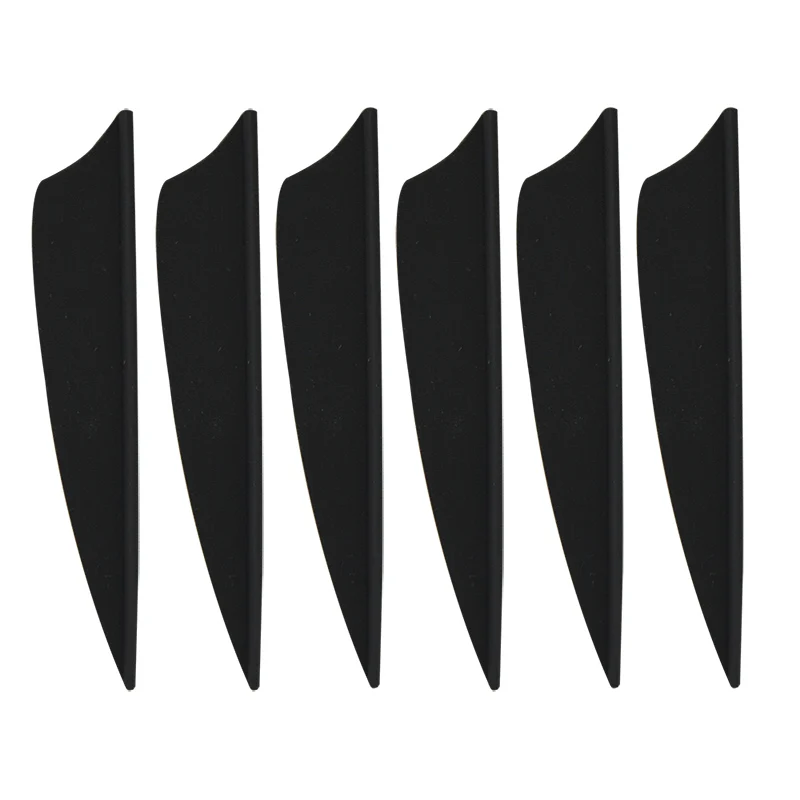 100 шт. 2," стрельба из лука стрелы перо резиновые Vanes Fletching Fletche для стрелы DIY Инструменты Открытый стрельба тренировочные аксессуары - Цвет: Black