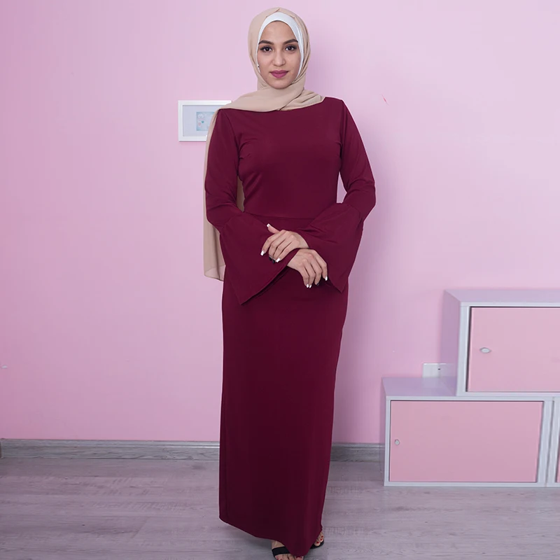 Buytiz ОАЭ мусульманское abaya Макси платье с расклешенными рукавами длинное халаты кимоно Рамадан Исламская, молитвенная зеленый синий Костюмы турецкий юбка