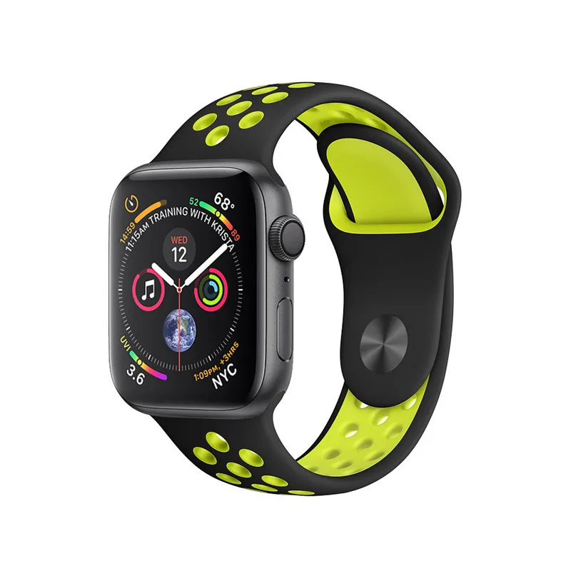 OSRUI ремешок для Apple Watch band 4 3 iwatch 42 мм/38 мм 44 мм/40 correa pulseira спортивный силиконовый