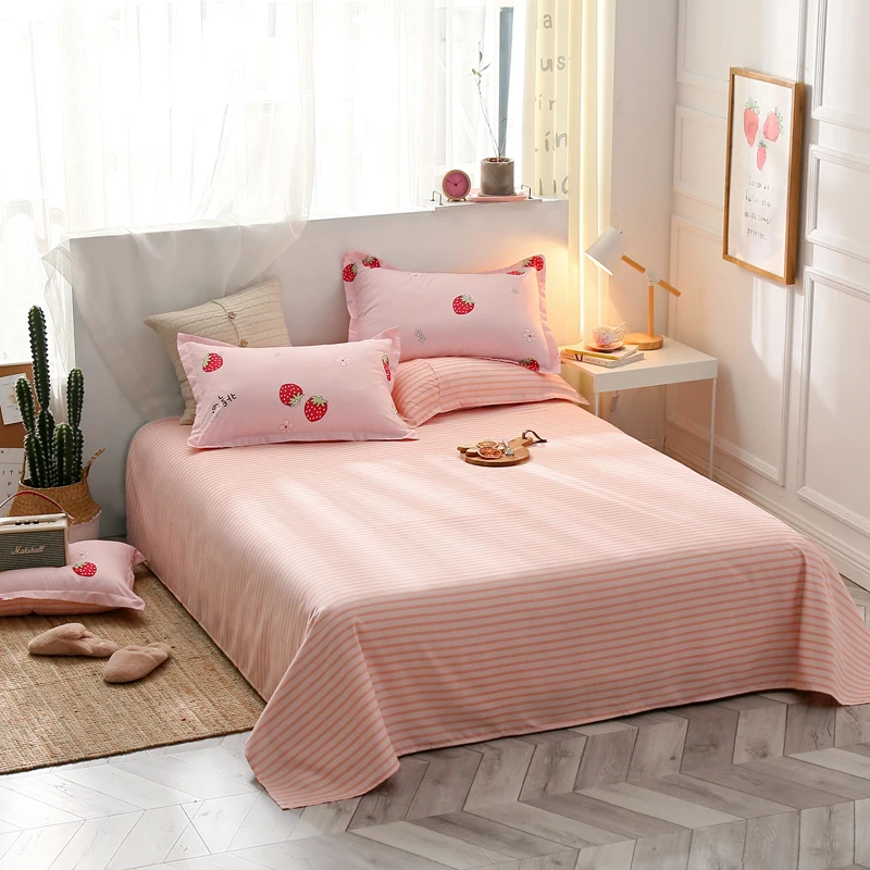 Strawberry 3/4pcs Bedding Sets girls kids fashion Duvet Cover Bed Sheets Pillowcases twin queen king Comforter cover bedclothes | Дом и сад