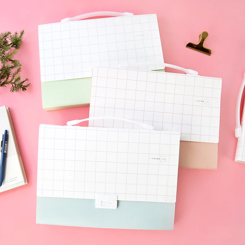 

A4 File Folder 8 Layers Expanding Wallet Waterproof Information Paper Clip Portable Package File Bag