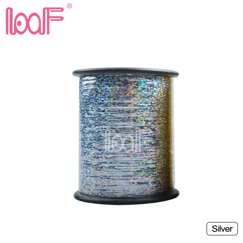 Silver LOOF 1 рулон горячей серебряной Золотой 2000 м блики Bling цветная Мишура для Perucas Косплей Ds блестящие накладки для волос - Цвет: Silver