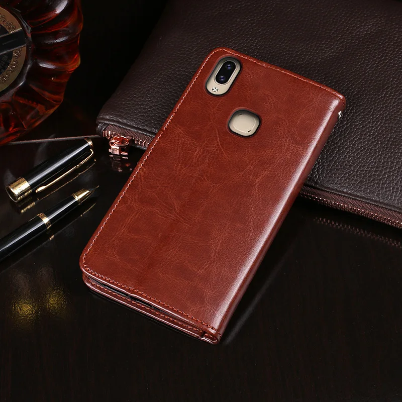 Чехол для Vivo V9 6 3 дюйма кожаный защитный чехол книжка Y85 Y83 Y81 Y71 V7 Plus чехлы