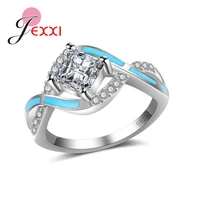 925 sterling silver opal rings big promotions women wedding engagement jewelry women girlfriend valentines gift hot sale