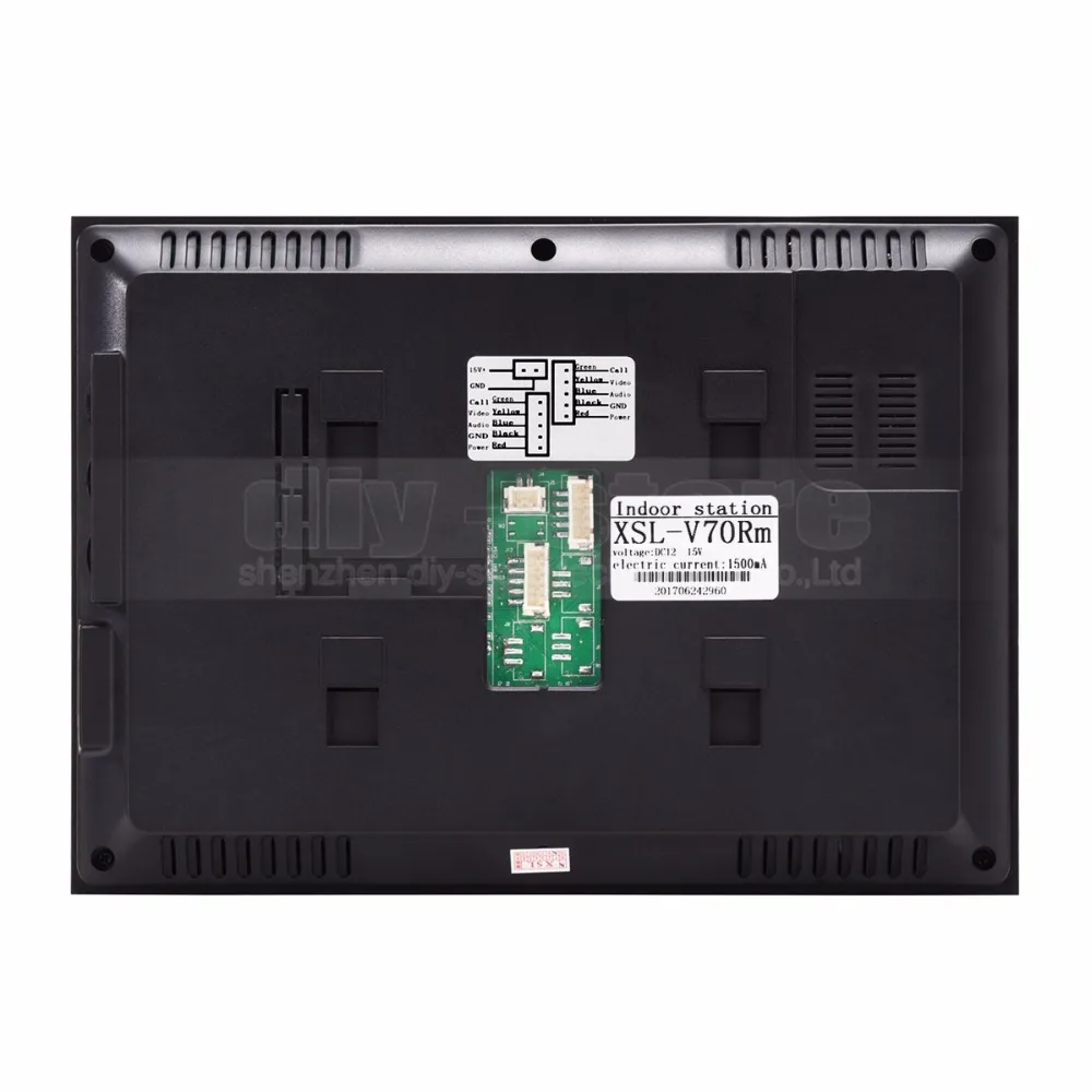 

DIYSECUR 7inch Video Record/Photograph Video Door Phone Doorbell Home Security Intercom System RFID Camera IR Night Vision 2V1