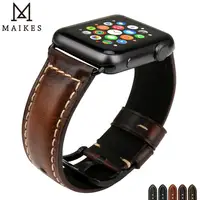 Genuine Leather Watch Band for Apple Watch Strap 49mm 44mm 45mm 40mm 41 42mm 38mm iWatch Series 8 7 6 5 4 3 2 1 Smart Watchband 1
