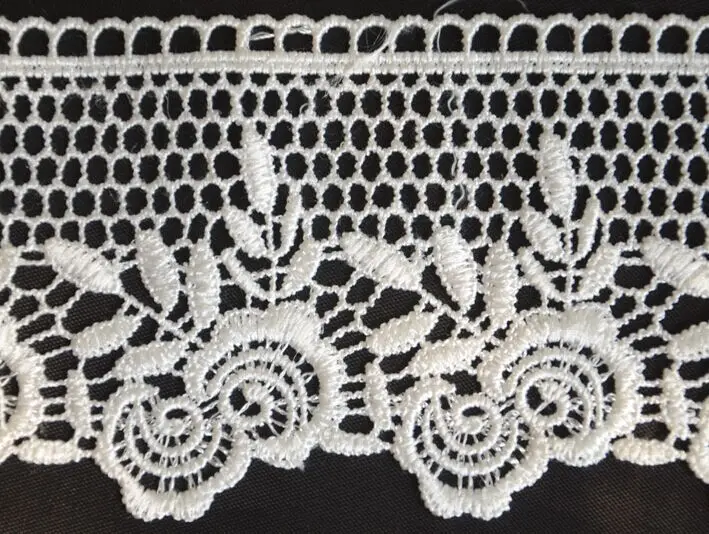 Белая Цветочная вышитая искусственная кружевная ткань Водорастворимая лента 3 15