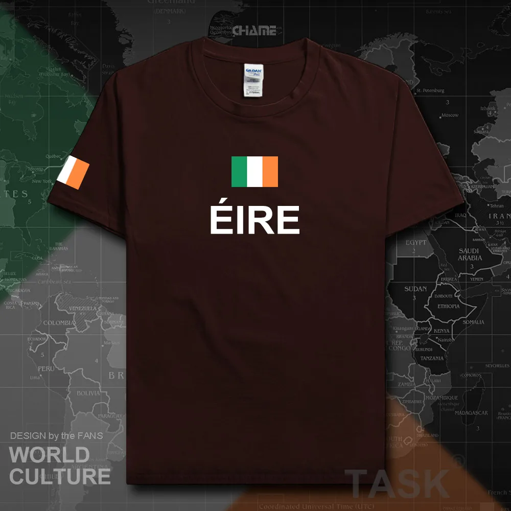 Eire Ирландия мужские футболки мода 2017 Джерси Нация Команда Хлопок Футболка
