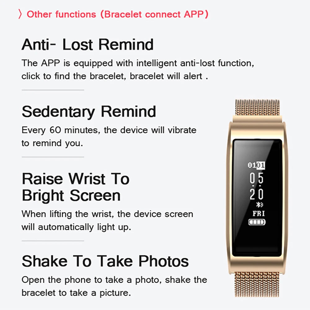 Bluetooth умный Браслет Пульс кровяное давление водонепроницаемый смарт Смарт часы