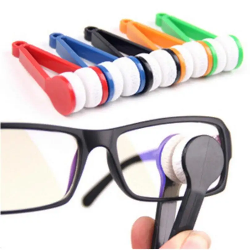 

Fashion Home Office Mini Sunglasses Eyeglass Microfiber Brush Cleaner Practical Gadget LX1945