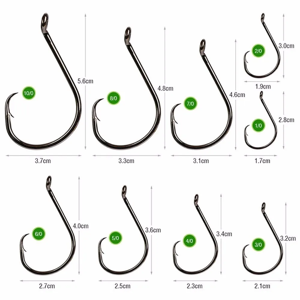 Goture 50 шт. рыболовный крючок из высокоуглеродистой стали Mustad офсетные рыболовные крючки Морской рыболовный крючок рыболовные снасти