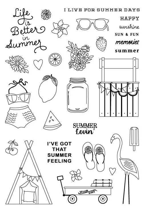 Летние/прозрачные штампы для скрапбукинга DIY/изготовление карт/рождественские