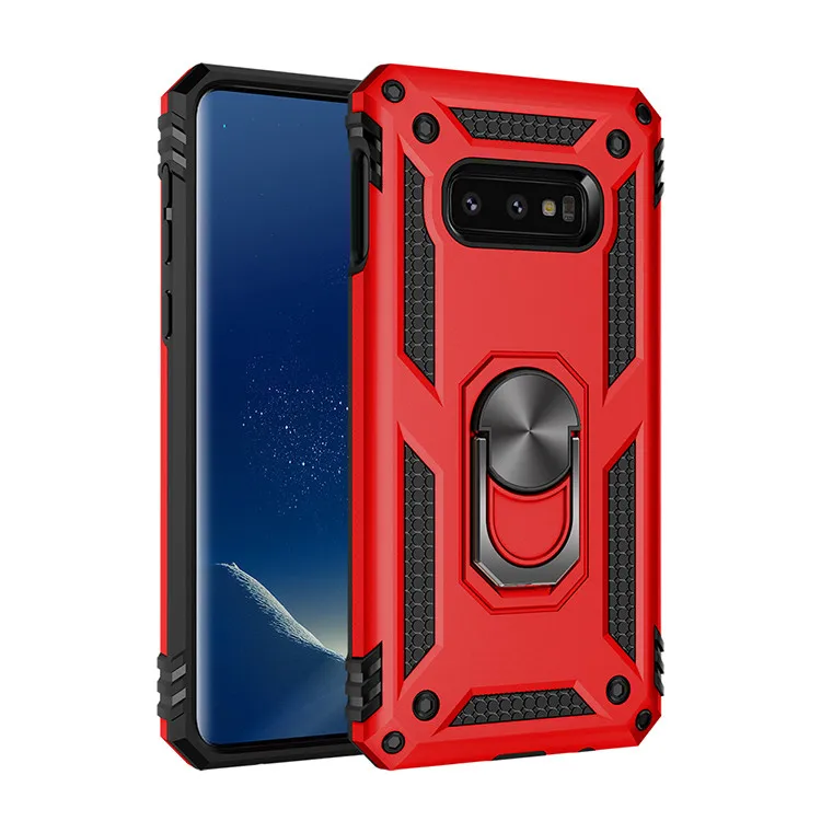 Red 4 Роскошный защитный магнитный держатель кольцо чехол для телефона для samsung galaxy S10 S9 S8 Note 8, 9, 10, плюс J4 J6 A8 A30 A50 A70 M30 M20 крышка - Цвет: Red 4