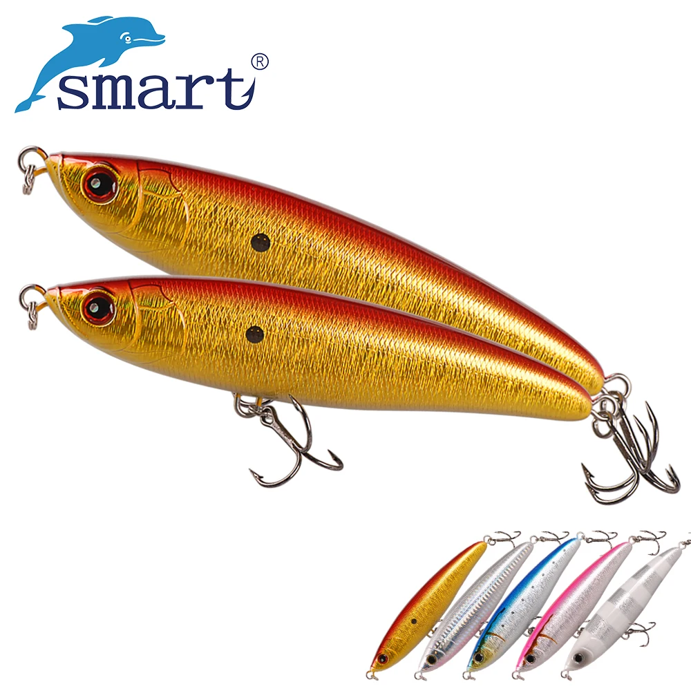 

SMART Sinking Pencil Bait 140mm 68.8g Fishing Lure VMC Hook Isca Artificial Para Pesca Peche Leurre Sea Bass Fishing Wobbler
