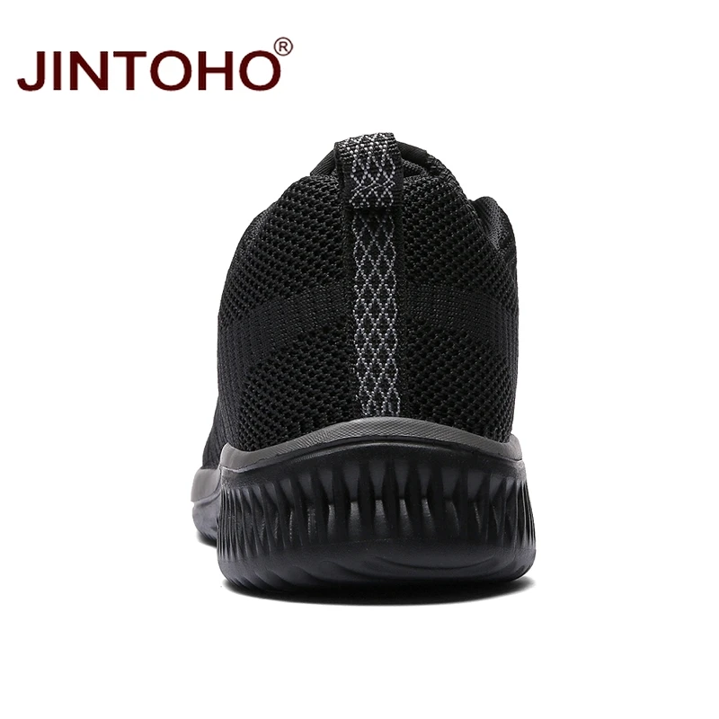 Кроссовки JINTOHO Мужские дышащие Повседневная модная обувь дешевые черные 2019 -