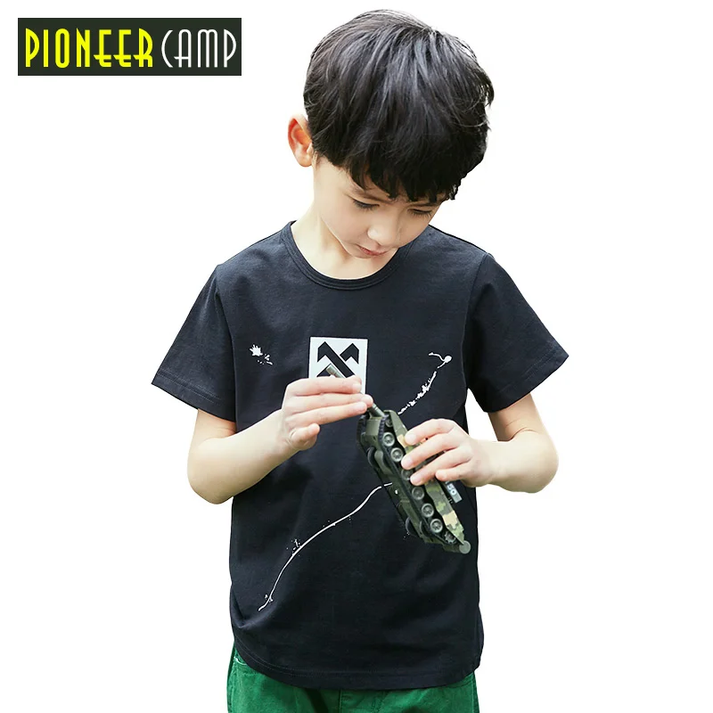 Pioneer Camp/детская модная футболка для мальчиков; Брендовая детская одежда; футболки с короткими рукавами для подростков; одежда для малышей; летние топы для детей
