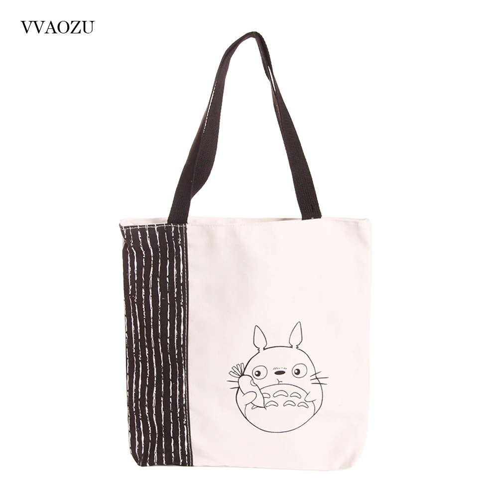 

Мультяшная сумка через плечо Мой сосед Тоторо, женская сумка-тоут из аниме с милым котом, женская сумка для покупок, женские сумки-тоуты