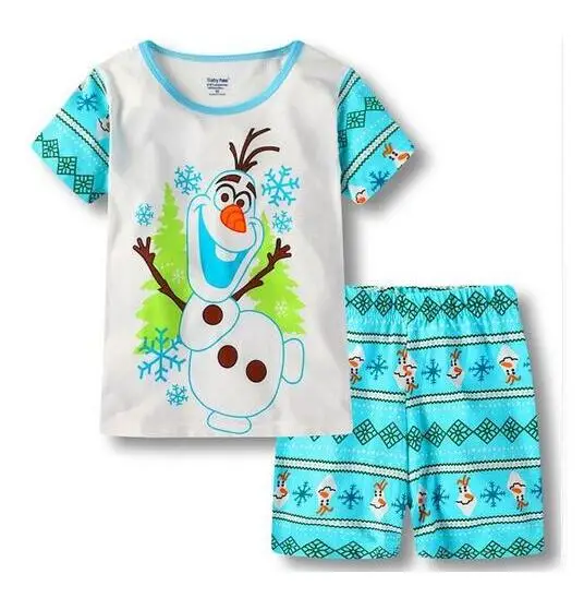 style 18 Новые детские пижамы с героями мультфильмов для маленьких мальчиков и девочек, детский пижамный комплект, Детская домашняя одежда с короткими рукавами, пижама, ночная рубашка, duan135 - Цвет: style 18