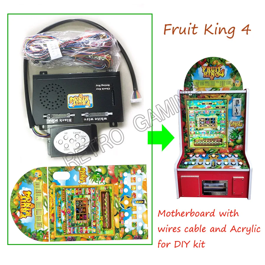 Новейшая Fruit King 4 печатная плата с проводами кабельная клавиатура и акрил для