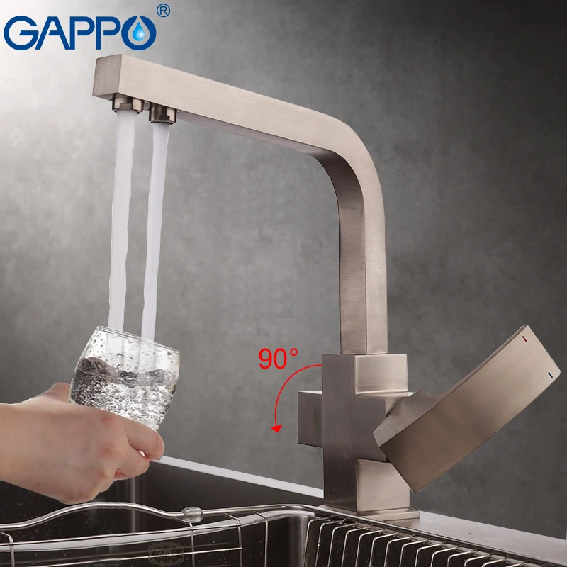 Кран для кухни GAPPO кухонный смеситель с фильтром раковины фильтрованной водой |