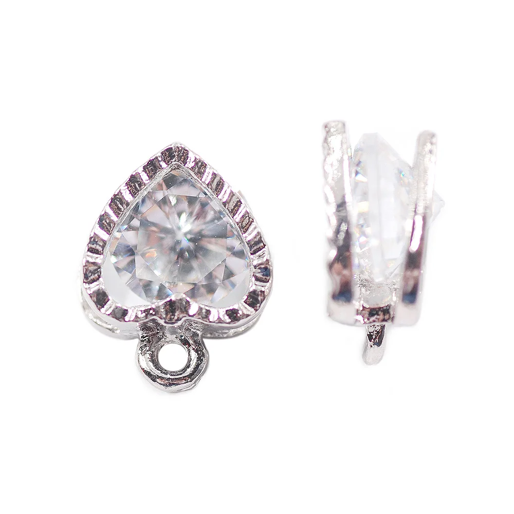 10mm - 20pcs 20 шт. AAA бутик Сияющий кубический цирконий камень романтические ювелирные изделия шпильки изготовление сережек аксессуары DIY для женщин - Цвет: 10mm - 20pcs
