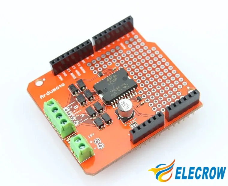 Elecrow Высокое Качество Ardumoto L298P 2A Мотор Щит для Arduino Электронных DIY Kit Бесплатная