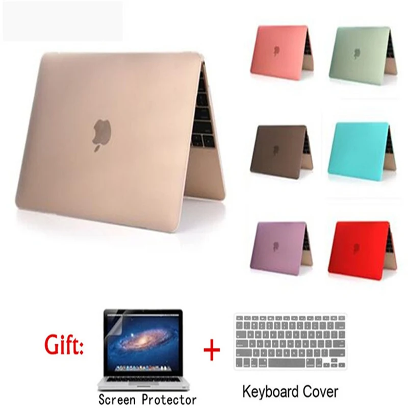 3 в 1 прозрачный матовый чехол для Macbook Air 13 12 11 Pro 15|Сумки и чехлы ноутбуков| |