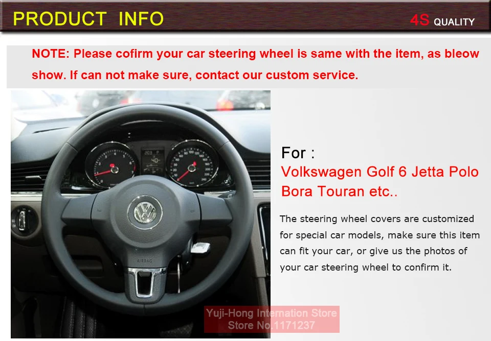 Искусственная кожа рулевого колеса автомобиля чехол для Volkswagen VW Golf 6 Сантана для Golf, jetta, Polo камера Bora Touran ручной работы