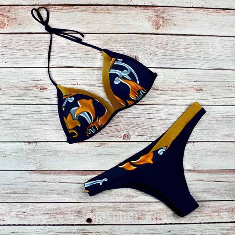 Слоновая кость Бикини, комплект бикини, женский сексуальный пуш-ап, пляжная одежда для купания купальник, Женский Бандаж, открытая спина, бикини, высокая талия, микро стринги - Цвет: Слоновая кость