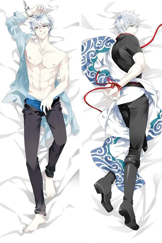 Обувь для костюмированной вечеринки по японскому аниме «GINTAMA Sakata Gintoki мужской отаку обниматься тела наволочка для декоративной диванной подушки Чехол Dakimakura Подушка Чехол - Цвет: B