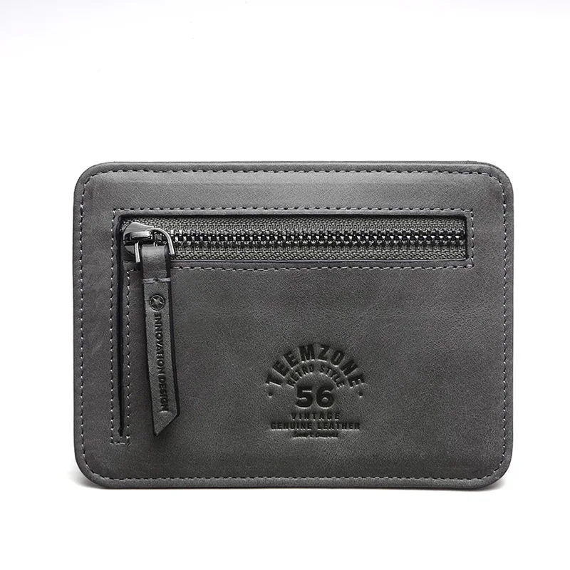 teemzone New Style Unisex Men Genuine Leather Clutch Coin Wallet Simple Card Holder ID Credit 4 Colors K801 | Багаж и сумки