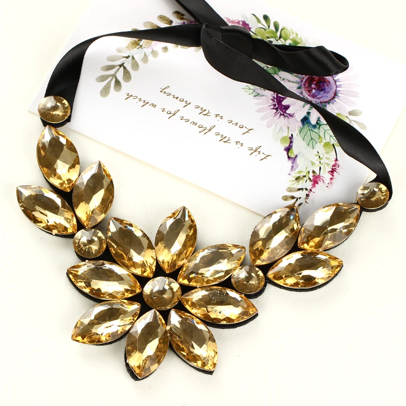 Модный воротник 2019 мощный чокер с цветами винтажное длинное ожерелье в богемном