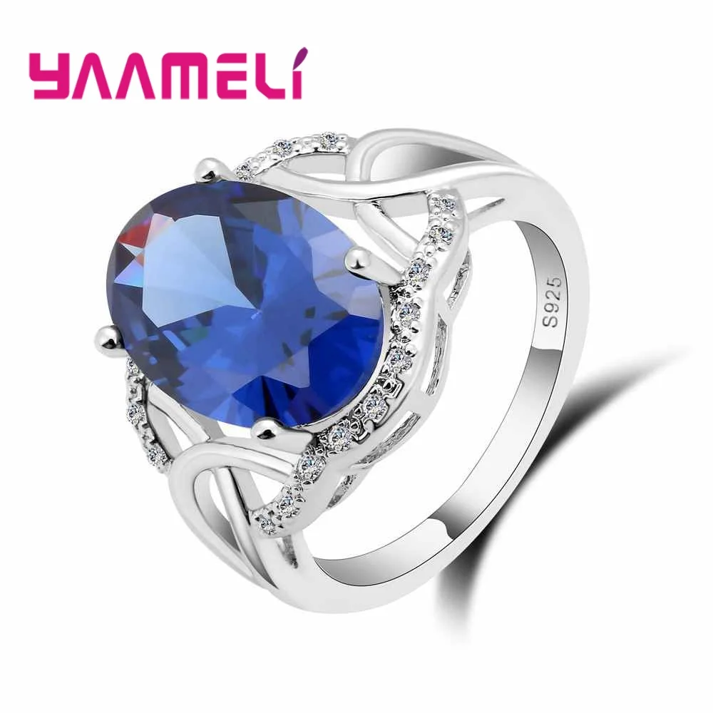 Женское кольцо с овальным камнем из серебра 925 пробы|ring sterling|ring 925promise ring |