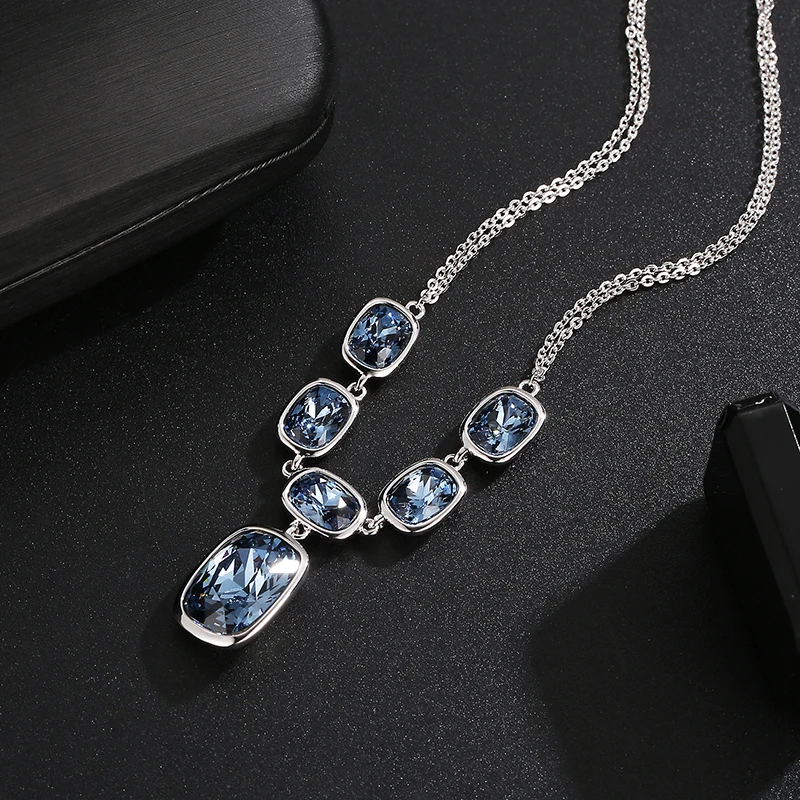 BAFFIN Роскошные Синие Свадебные вечерние Ювелирные наборы кристаллы от Swarovski