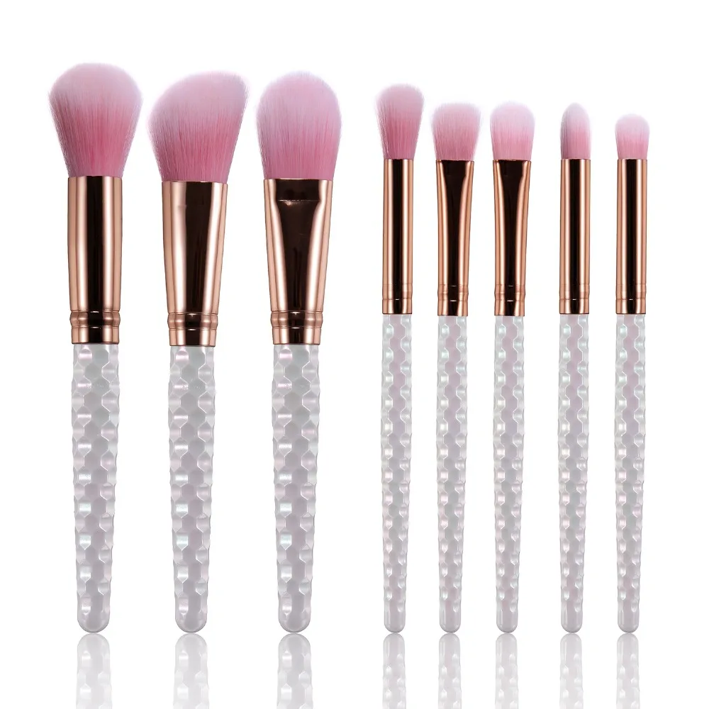 8Pcs/Set Make Brushes Portable Colorful Handle Foundation Powder Eye Shadow Makeup Set Maquiagem Beauty Tools | Красота и здоровье