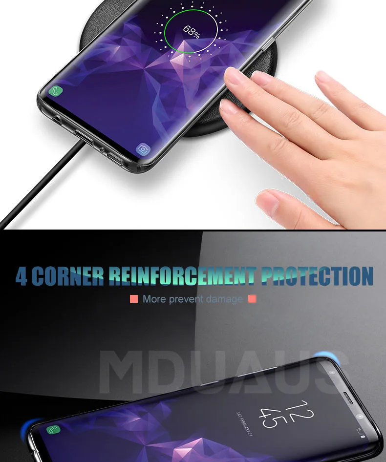Ультратонкий Мягкий Прозрачный чехол из ТПУ для samsung Galaxy S9 S8 S10 Plus S10e S7 Edge Note 8 9 прозрачный силиконовый чехол для телефона s