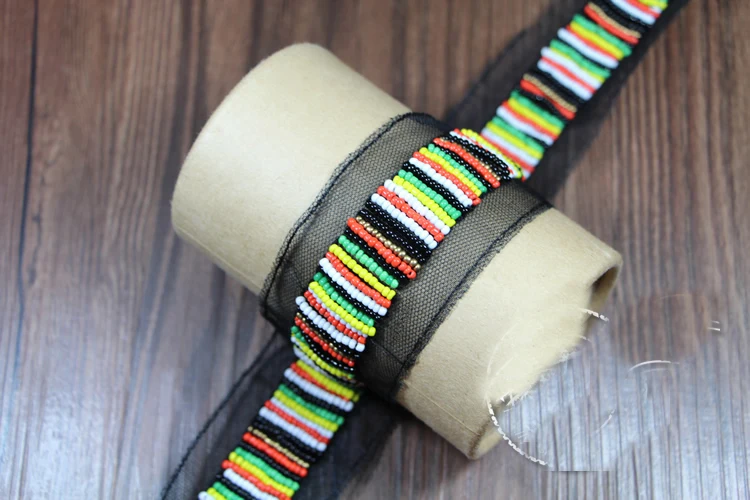2 yard/lot 2cm 0.78&quot width beads mesh clothes dress tapes lace trim ribbon F17W367P1101C | Дом и сад
