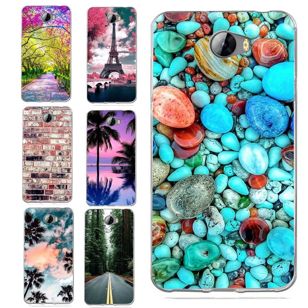 For Huawei P9lite/P8 Lite 2016 2017 Y5 II 2 Y5ii/Y6 Compact Tree Tower Scenery Soft TPU Silicone Pattern Clear Case B097 |