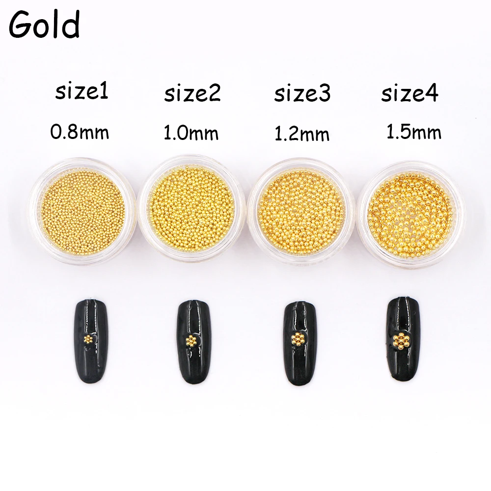 1 коробка Стальные Бусины шпильки для ногтей золотые серебристые розовые