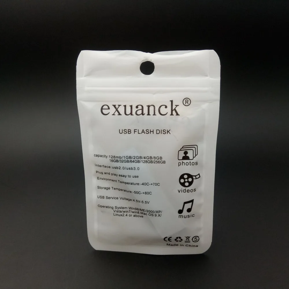 Exuanck high speed usb 3 0 Флеш накопитель изготовленным на заказ логосом с украшением в