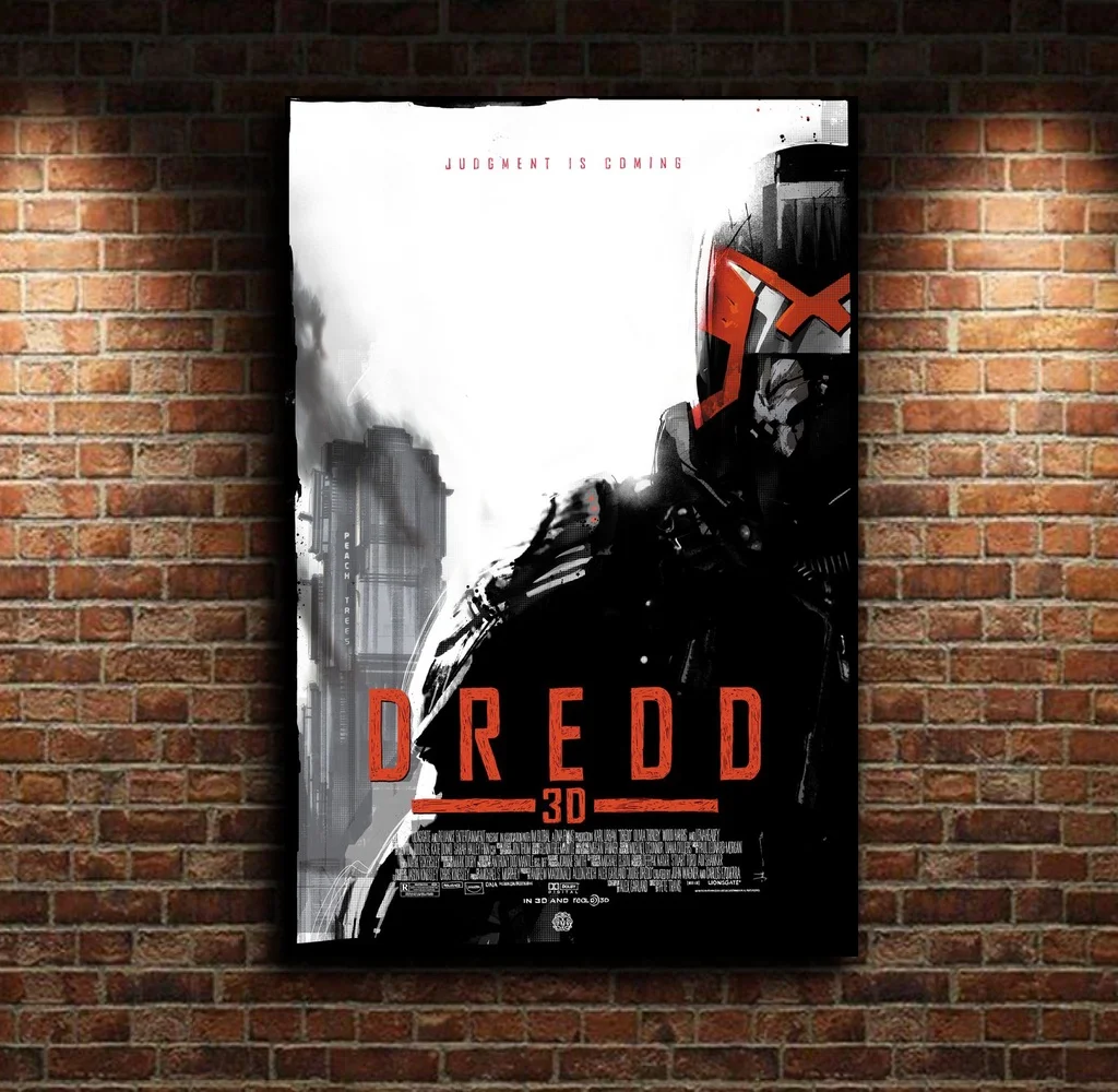 Dredd суждение приближается альтернативный художественный фильм холст плакат