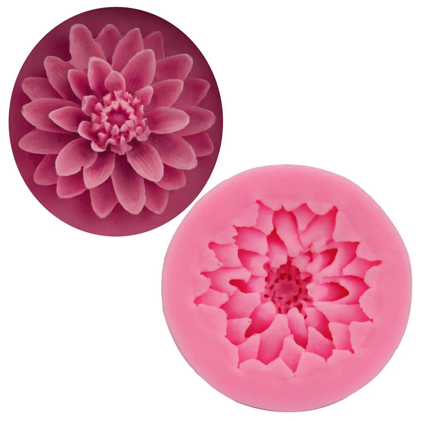 1 шт. форме цветка Мыло плесень Гибкие Силиконовые Помады шоколадного торта