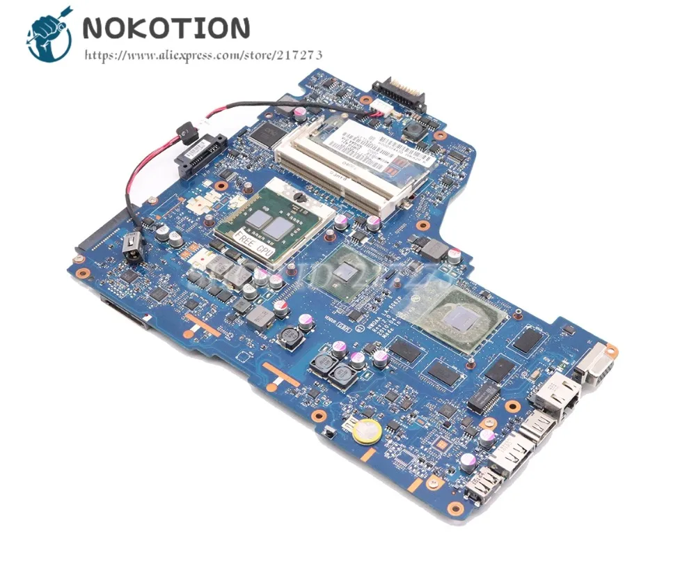 NOKOTION материнская плата для ноутбука Toshiba Satellite A660 A665 с 3D K000104430 NWQAA LA-6062P HM55 DDR3 Бесплатный процессор