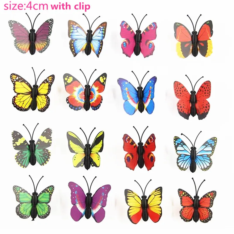 4cm mixed with clip 10 шт. Популярные для девушек и женщин шпильки для 3D бабочки заколки для волос для девушек из бутика, Женские аксессуары для волос Пасхальные украшения - Цвет: 4cm mixed with clip