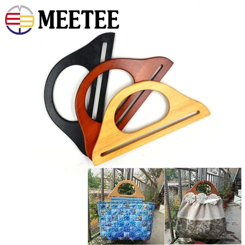 Meetee 1/3 пары 20*9,5 см 3 цвета деревянная ручка Пряжка сделай сам ручная работа Лоскутная застежка на крючок для сумки рамка Кошелек Ручка AP2349