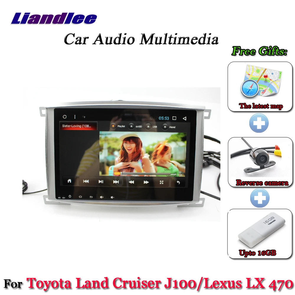 Liandlee автомобильная система Android для Toyota Land Cruiser LC100 J100/для Lexus LX 470 радио gps Nav Карта Навигация экран мультимедиа