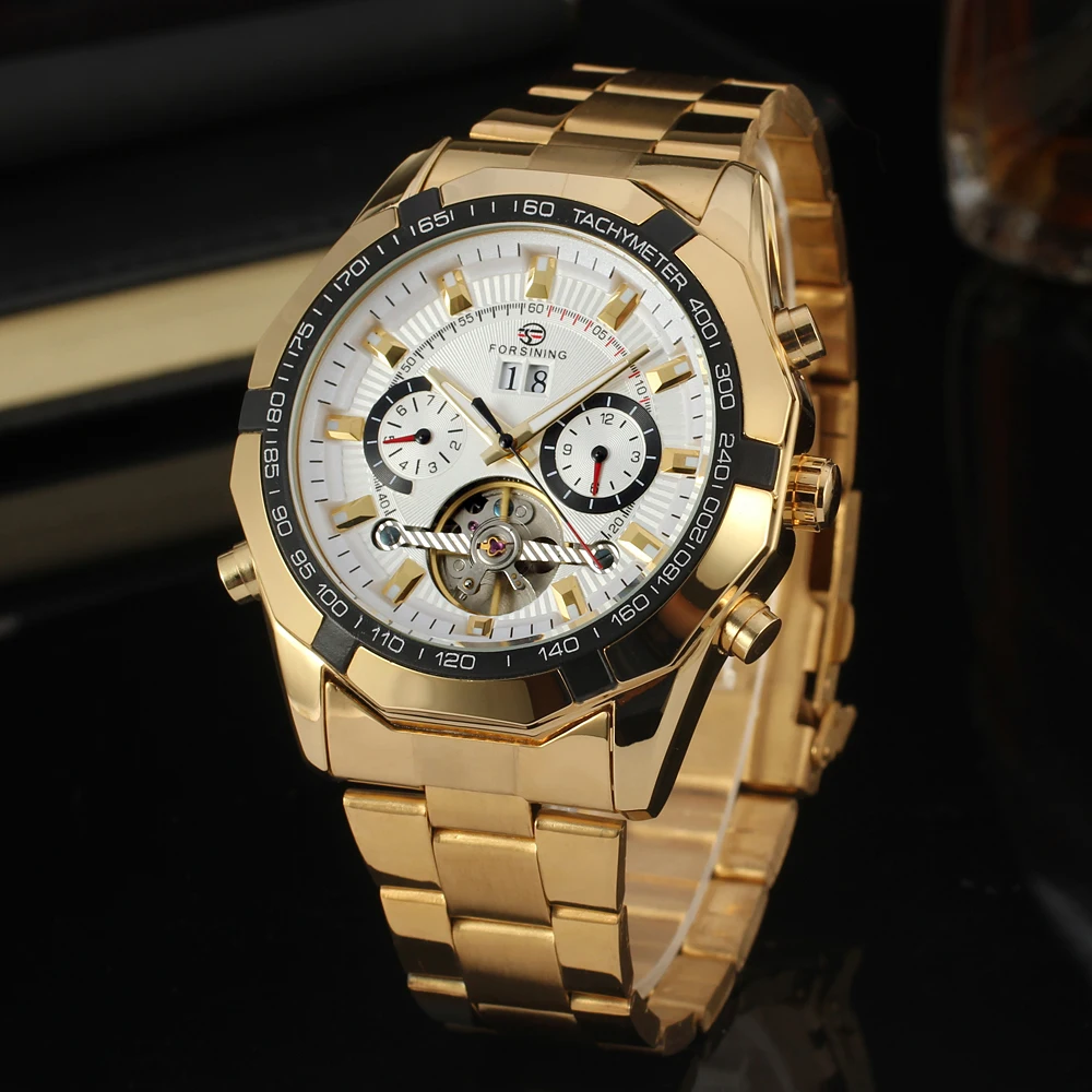 2018 Новая мода Forsining Tourbillon часы Мужские автоматические мужские механические из