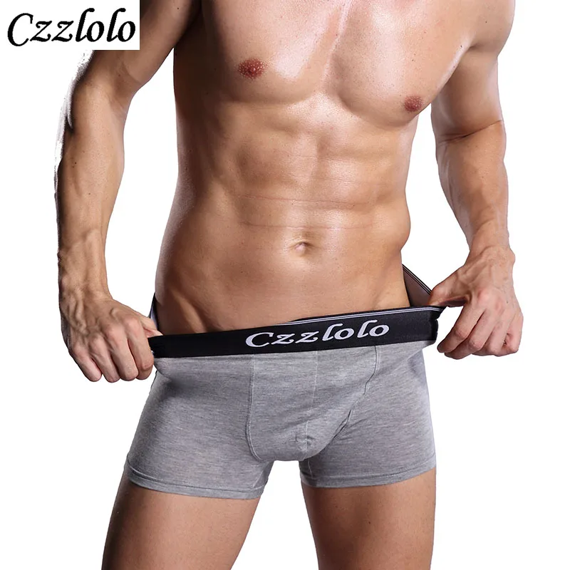Бренд Czzlolo 4 шт./лот мужские боксеры шорты из модала однотонные мягкие трусы Cueca