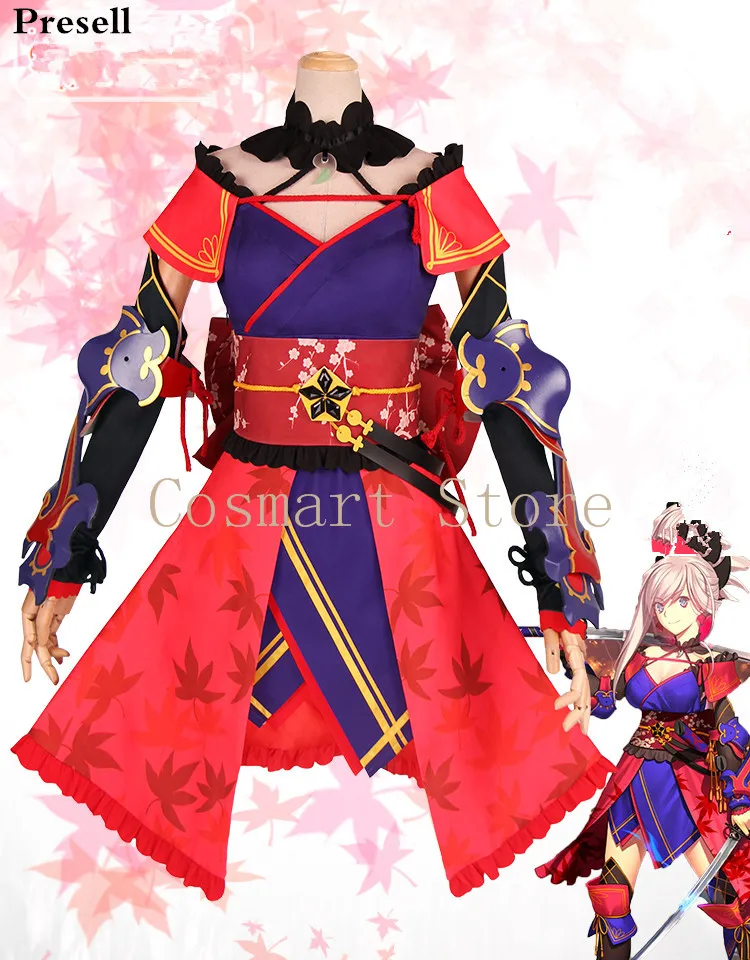 Костюм саблей Миямото Мусаси из аниме Fate Grand Order униформа служанки Firger для косплея