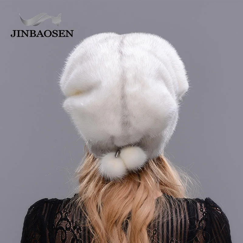 Зимняя шапка JINBAOSEN 2019 Россия толстая теплая высокого качества рождественский мех женский полный замш и роскошная мода.